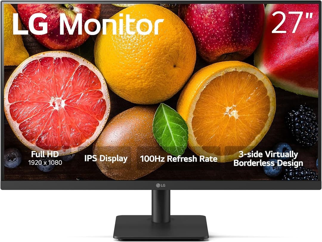 LG 27MS500-B 27" Monitor FHD 100Hz Black - Image 1