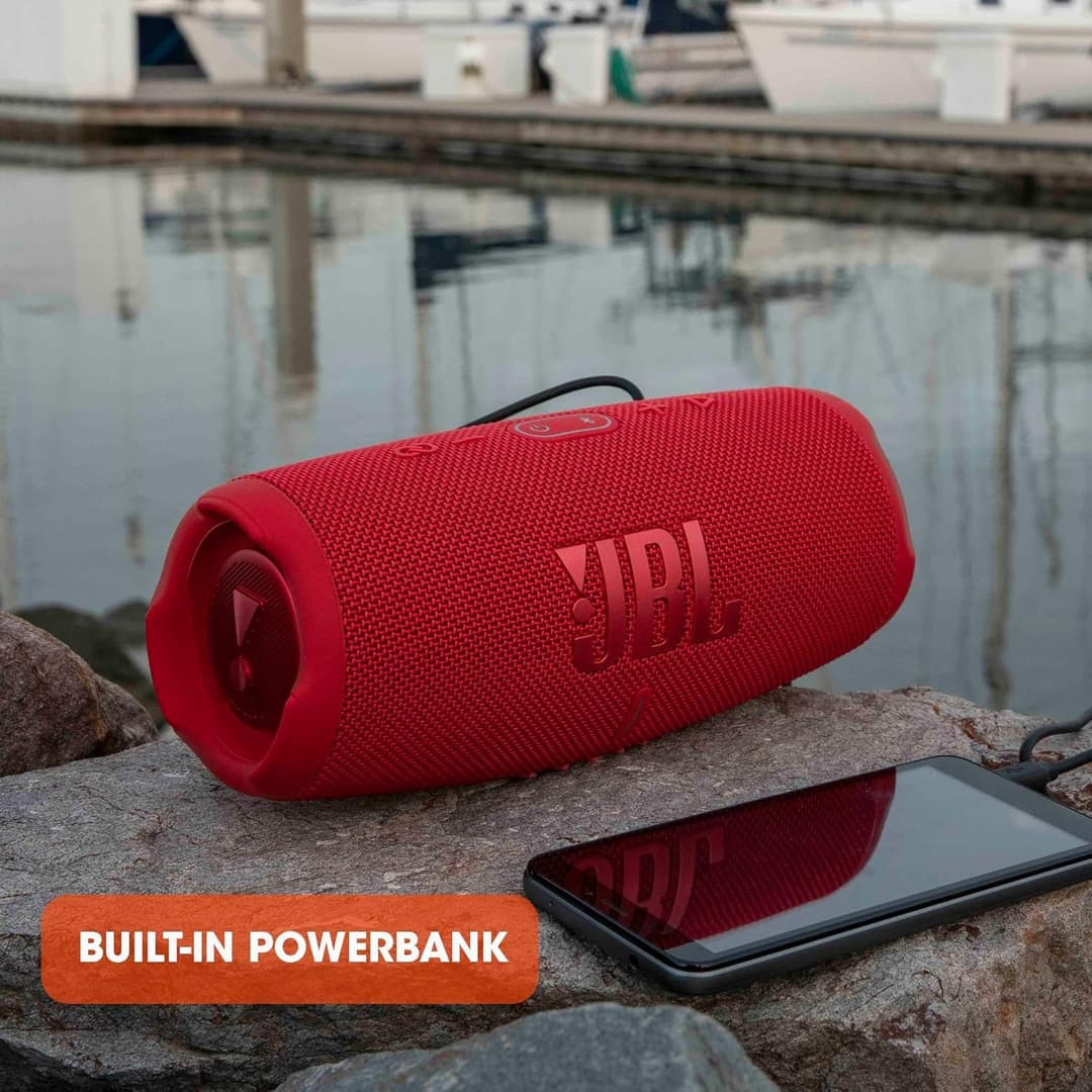 JBL Charge 5 Bluetooth Speaker Red - Image 7
