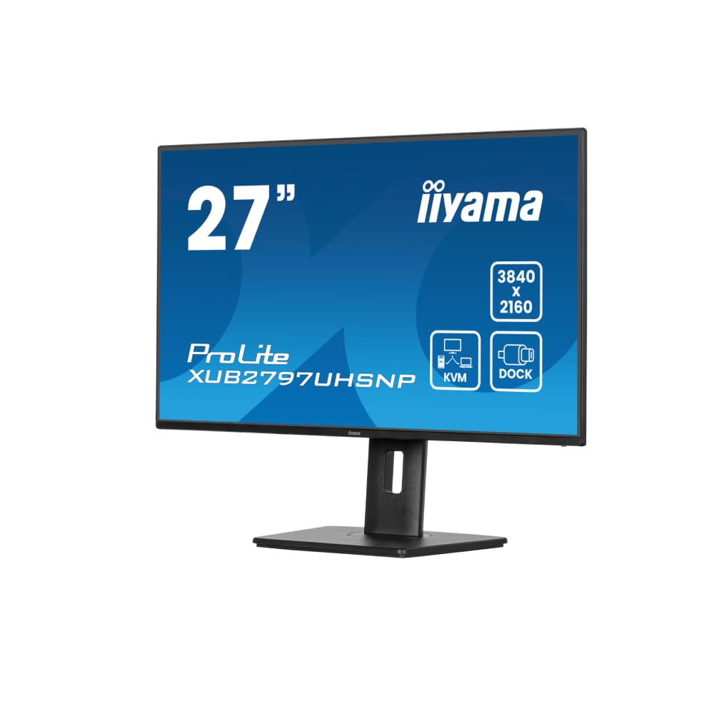 iiyama Prolite XUB2797UHSNP-B1 27" IPS UHD 4K USB-C 96W RJ45 Height Adjustable Docking Monitor - Image 5
