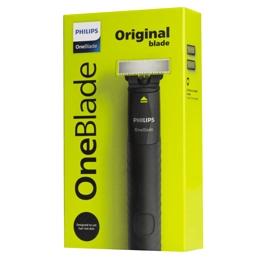 Philips OneBlade QP1424/10 Hybrid Electric Shaver and Trimmer - Black and Green
