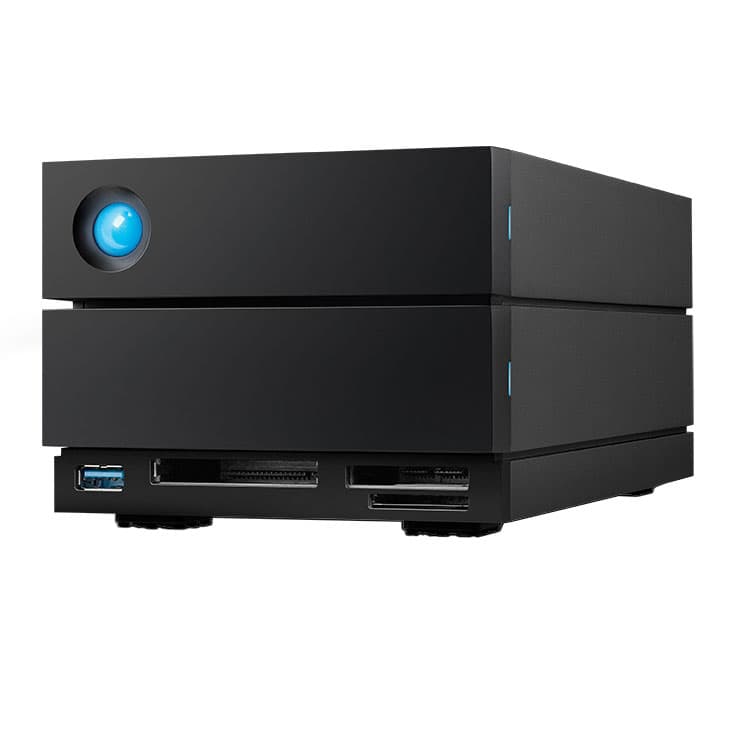 LaCie 2big Dock V2 20TB External RAID Hard Drive Thunderbolt 3 with CFexpress, CFast 2.0 & SD Card Reader - Black