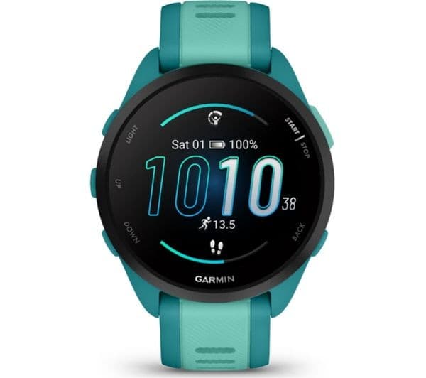 Garmin Forerunner 165 Smartwatch 43mm Music Sports Watch - Turquoise Aqua