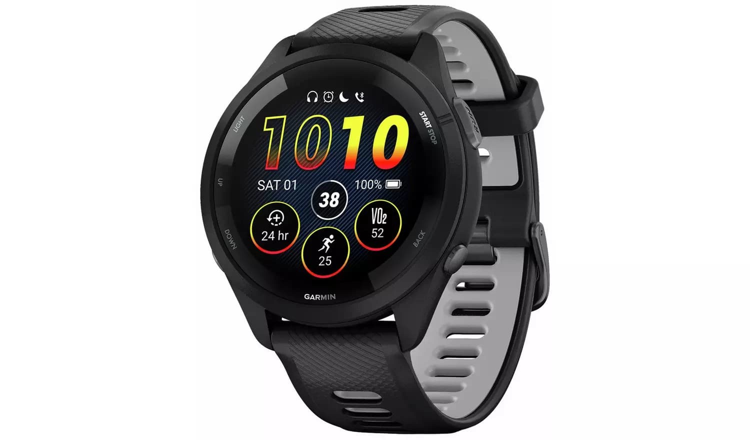 Garmin Forerunner 265 GPS Running Smartwatch, AMOLED Display, Advanced Training Metrics, Black